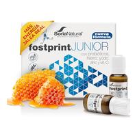 Soria Natural Fostprint Junior - Vitaminas y Nutrientes Esenciales para los Más Pequeños - Jalea Real, Vitamina C, Hierro, Propóleo, Vitaminas B y D - Probióticos niños - 20 viales