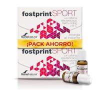 Soria Natural Fostprint Sport - Jalea Real, Vitaminas grupo B, Cafeína, Hierro, Cromo, Vitamina C, Vitamina D, NADH - Preworkout Energía Natural - Disminuye el cansancio y la fatiga - 20 viales