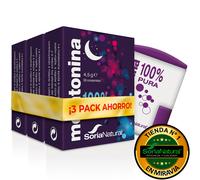 Soria Natural Melatonina Pura 1mg - Complemento alimenticio - PACK3 270 Comprimidos