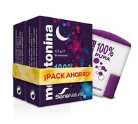 Soria Natural Melatonina Pura 1mg - Complemento alimenticio - Sueño Melatonina Comprimidos para Dormir Profundamente, Insomnio, JetLag, antioxidante - PACK2