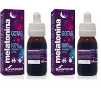 Soria Natural Melatonina Pura Gotas 1.8 mg - Sueño Melatonina Gotas para Dormir Profundamente, 100% Pura - Melatonina Niños y Adultos - Botella con 50 ml (Paquete de 2)