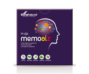 Soria Natural - MEMOALZ - Complemento alimenticio - Mejora la memoria y favorece la concentración - 60 comprimidos - Extracto de Salvia