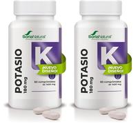 Soria Natural Potasio - MÁXIMA ABSORCIÓN - Ayuda a Regular la Actividad de los Músculos - Favorece al Sistema Nervioso - Liberación Sostenida para mejor asimilación - 60 comprimidos de 1.400 mg.