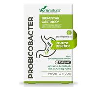 Soria Natural Probicobacter - con Lactobacillus reuteri PylopassTM, extracto de bróxoli y vitaminas A, C y B12 - Ayuda a la Eliminación de la Helicobacter Pylori - Caja con 21 comprimidos de 750 mg