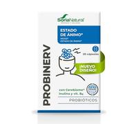 Soria Natural Probinerv - Con Inulina y Cerebiome: Mezcla de Probióticos: Lactobacillus Helveticus y Bifidobacterium Longum - Contribuye a Equilibrar el Estado de Ánimo - Caja con 20 cápsulas de 560mg