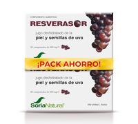 Soria Natural Resverasor Premium - Resveratrol Pastillas - Piel y Semillas de Uvas Negras - Potente Antoxidante, Protector Cardiovascular, Antienvejecimiento - 60 Comprimidos - PACK 2 (2)