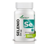 Soria Natural Selenio Liberación Sostenida - Ayuda a Reforzar el Sistema Inmunitario - Favorece la Acción Antioxidante - Favorece las Defensas - 200 comprimidos de 250 mg para 6 Meses de Suministro