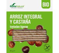 Tostadas Ligeras Arroz Integral Y Castaña Soria Natural Bolsa Hermética 95 G (25 X 3.8 G)/Estuche.