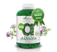 Soria Natural Verde de Alfalfa - Fuente Rica en Vitaminas, Minerales y Clorofila - Suplemento para Energía y Salud Digestiva, Capilar, Piel y Uñas - Antioxidante Natural - 240 cápsulas