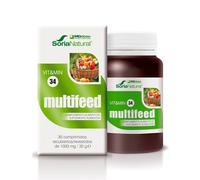 Soria Natural vit&min 34 Multifeed - Multivitaminas - Apoya el Metabolismo Energético - Disminuir el Cansancio y la Fatiga - Con hierro, magnesio y Vitaminas B2, B3, B6, B12 y C - 30 comp. de 1000 mg