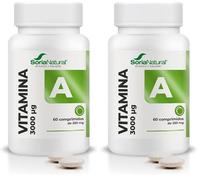 Soria Natural Vitamina A Liberación Sostenida - Salud Ocular, Salud de la Piel y Refuerzo del Sistema Inmunológico - Liberación Gradual para MÁXIMA ABSORCIÓN - 60 comprimidos de 250mg (Paquete de 2)