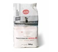 SORINA Sal marina tradicional gruesa no yodada sin refinar (bolsa de 750 gramos) - Sal marina totalmente orgánica y sin refinar - Buena para cocinar y sal de mesa (26 oz)