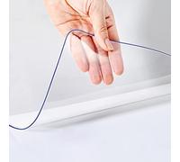 Soroel Protector de mesa transparente de 34 x 84 pulgadas, impermeable, resistente, alfombrilla de escritorio de oficina pequeña, protector de mesa de PVC rectangular de vinilo de plástico para mesa de café de comedor