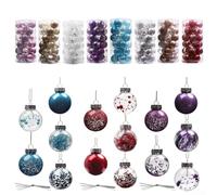Sorprende a tus invitados con estas llamativas bolas de plástico brillantes para una experiencia navideña memorable (morado)