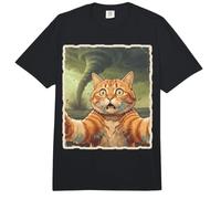 Sorprendido Gato Tornado Selfie Divertido Tormenta Tiempo Meme Art Comfort Colors Adult Heavyweight T-Shirt