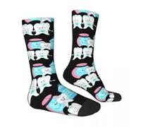 Sorpresa Dental Calcetines con diseño de Dientes y ortodoncia, Calcetines Divertidos para Dentistas, higienistas (1 PAR)