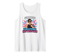 Sorpresa Estoy Viviendo Mi Mejor Vida Trans Orgullo Trans LGBTQ Camiseta sin Mangas