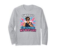 Sorpresa Estoy Viviendo Mi Mejor Vida Trans Orgullo Trans LGBTQ Manga Larga