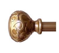 Sorrento - Juego de barras de cortina ajustables de 26 a 48 pulgadas, diámetro de 5/8 pulgadas en latón vintage