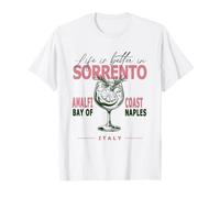 Sorrento La vida es mejor en la costa de Amalfi Bahía de Nápoles Italia Camiseta
