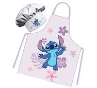 Sorrisini Delantal de Cocinero para Niños Stitch, Conjunto de Chef Niño y Sombrero, Vestido Cocinero Niño, Delantal y Sombrero Ajustable para Pintar, Lilo-City