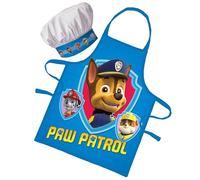 Sorrisini Delantal Infantil y Gorro de Cocinero para Niños Super Paw Patrol, Mandil Niña, Delantal Niños Cocina y Sombrero para Cocinar, Hornear o Pintar