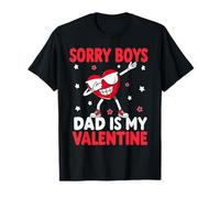 Sorry Boys Dad Is My Valentine Cute Toddler Girl Valentines Camiseta