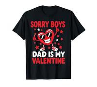 Sorry Boys Dad Is My Valentine Cute Toddler Girl Valentines Camiseta