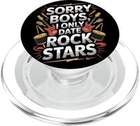 Sorry Boys I Only Date Rock Stars Band Groupie Rock Music PopSockets PopGrip para MagSafe