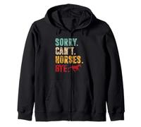Sorry Can't Horses Bye Vintage Horse Riding Mujeres Chicas Sudadera con Capucha