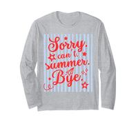 Sorry Can't Summer Bye Funny Last Day of School Teacher tee Manga Larga