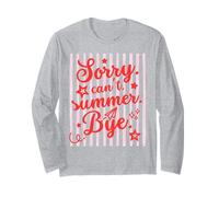Sorry Can't Summer Bye Funny Last Day of School Teacher tee Manga Larga