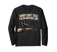 Sorry Can't Talk I'm On Another Line Funny Fishing Art Manga Larga