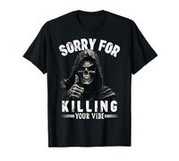 Sorry For Killing Your Vibe Funny Thumbs Up Grim Reaper Meme Camiseta