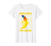 Sorry Girls I Like Bananas Gay Lesbianas Transgender LGBT Camiseta gráfica económica