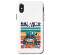 Sorry I Can't go I'm An Indoor Cat Funny Gaming Humor Carcasa para iPhone X/XS