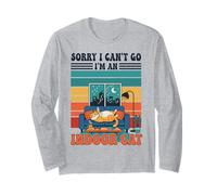 Sorry I Can't go I'm An Indoor Cat Funny Gaming Humor Manga Larga