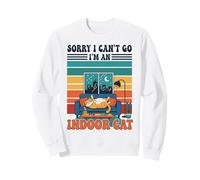 Sorry I Can't go I'm An Indoor Cat Funny Gaming Humor Sudadera