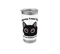 Sorry I Can't Go I'm an Indoor Cat Funny Indoor Kitten Vaso térmico de acero inoxidable de doble pared