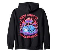 Sorry I Cant Go Im An Indoor Cat Homebodies Playful Humor Sudadera con Capucha