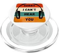 Sorry I Can't Hear You Auriculares Retro Humor Cita PopSockets PopGrip para MagSafe