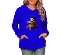 Sorry I Can't I'm Very Busy Coffee Perezoso 3D Impreso Mujeres Forro Polar Sudaderas Moda Capucha Manga Larga con Capucha Pullover Tops