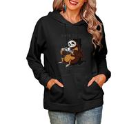 Sorry I Can't I'm Very Busy Coffee Perezoso 3D Impreso Mujeres Forro Polar Sudaderas Moda Capucha Manga Larga con Capucha Pullover Tops