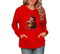 Sorry I Can't I'm Very Busy Coffee Perezoso 3D Impreso Mujeres Forro Polar Sudaderas Moda Capucha Manga Larga con Capucha Pullover Tops