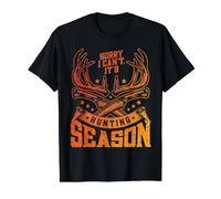 Sorry I Can't It's Hunting Season Camiseta gráfica económica, Hombre, Negro, S