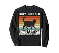 Sorry I Can't Stay I Have A Fat Cat At Home Who Needs Food Sudadera