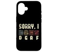 Sorry I DGAF Guitar Players Guitar Lover Bass Player Chords Carcasa para iPhone 16