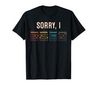 Sorry I DGAF Guitarra Acordes Divertido Guitarra Vintage Camiseta