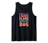 Sorry I Have Plans with my Dog Funny Animal Lover Tees Camiseta sin Mangas