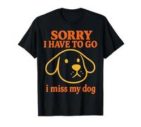 Sorry I Have To Go I Miss My Dog Minimal Line Art Kids Camiseta